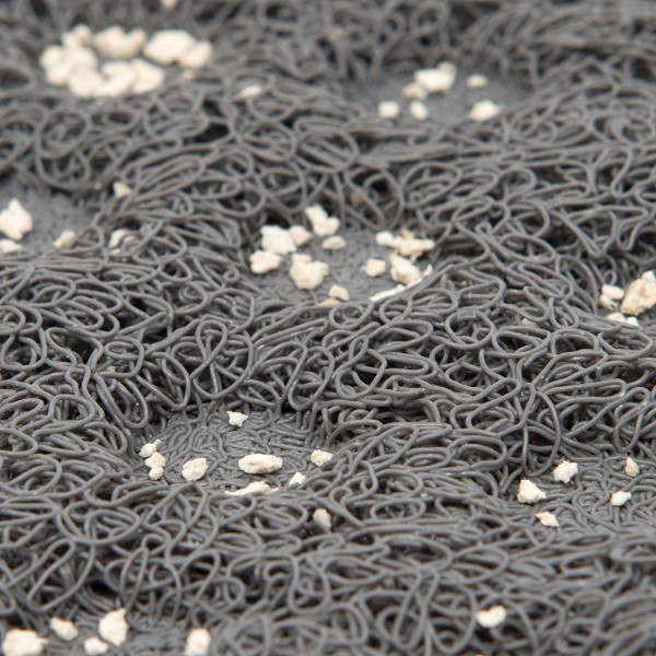 Alfombra gris para arenero